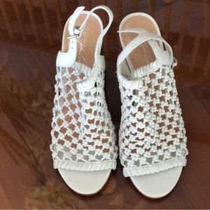 White Woven Sandals